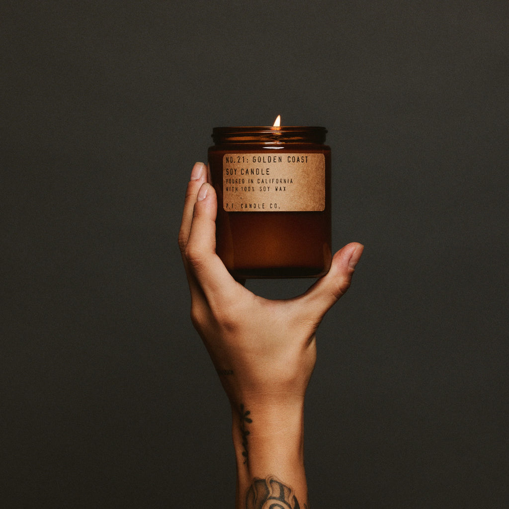 KarLen’s Inc Golden Coast Standard Candle - Soy Wax Candle with Eucalyptus, Sea Salt & Redwood Scent