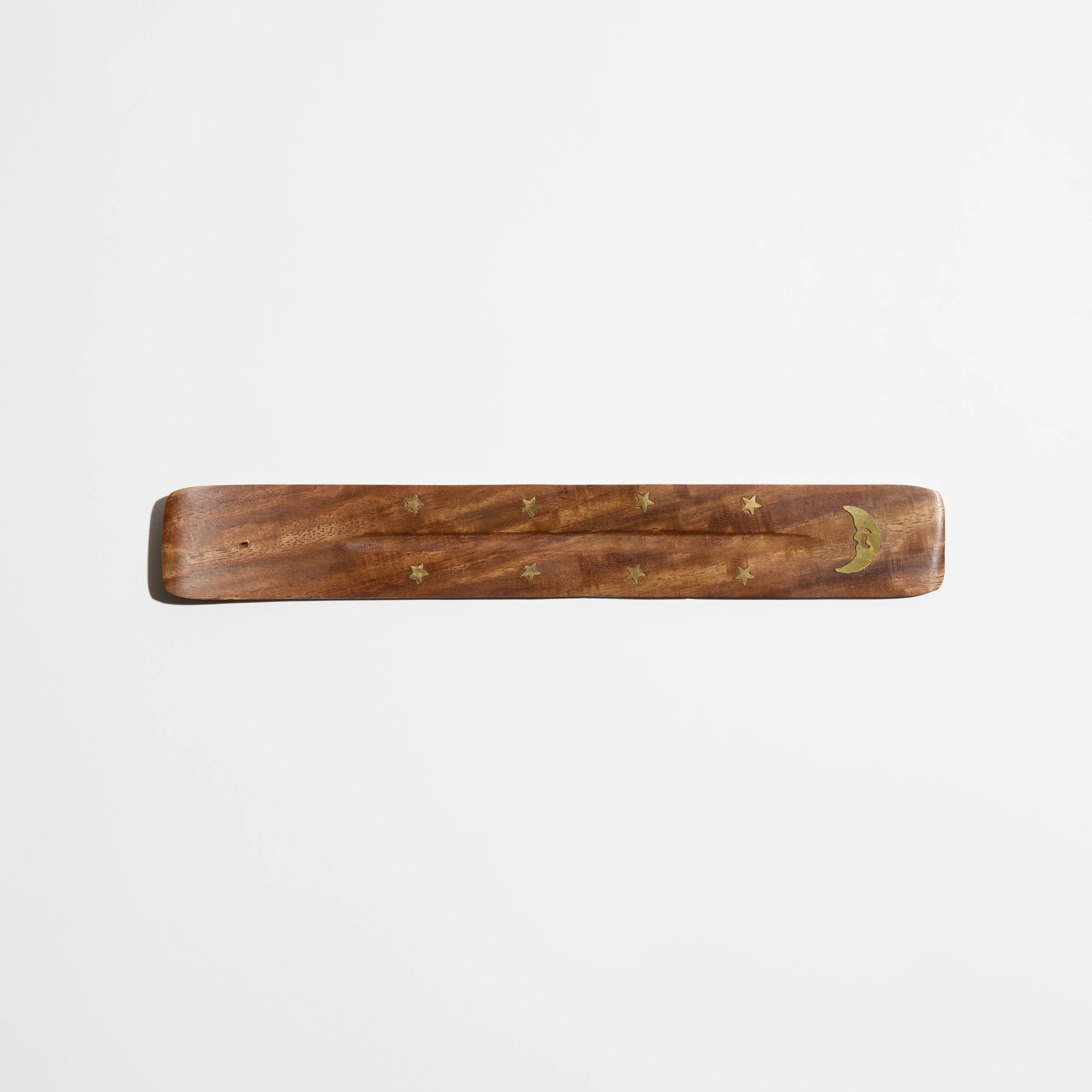 KarLen’s Inc Brass Inlay Wood Incense Holder – Handcrafted Home Scent
