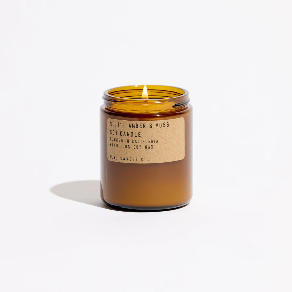 KarLen’s Inc Amber & Moss Standard Candle with herbal and woody scent